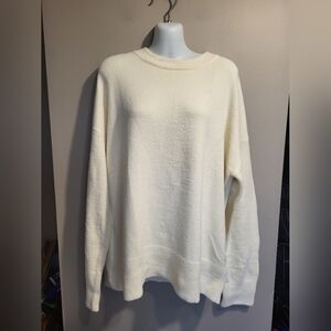 NEW- Elegant Cream Crew Neck Sweater, Sizev XL